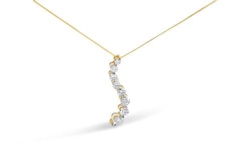 14k Yellow Gold 3.0 cttw Baguette and Brilliant Round - Cut Diamond - Ontymer