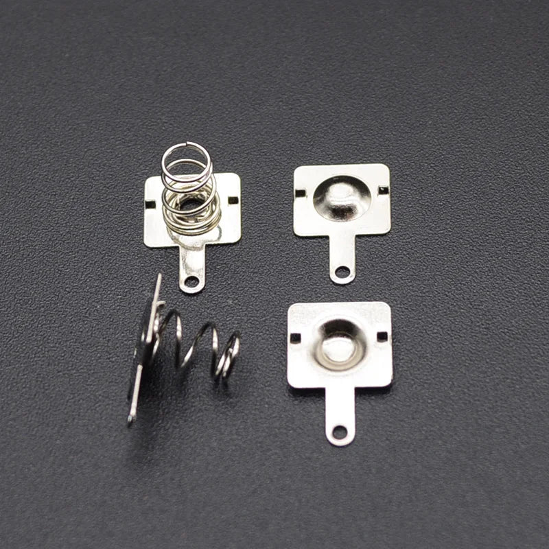 20pcs/ Replacement Metal Batteries Spring Contact Plate Silver For AA AAA Batteries - Ontymer