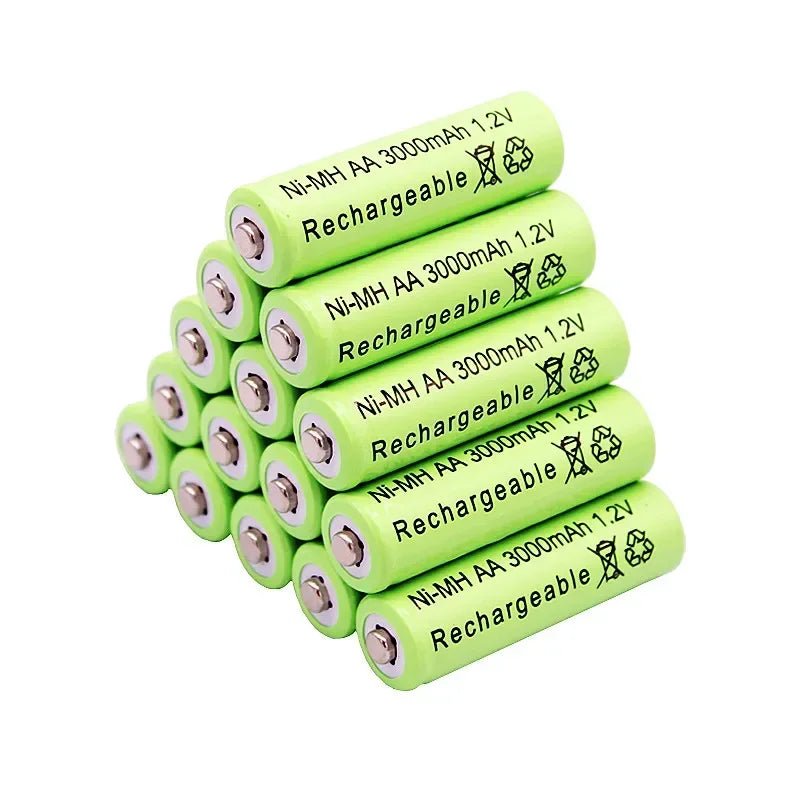 1.2V AA 3000mAh NiMH 1.2V Rechargeable Batteries Green Battery Garden Solar Lamp LED Flashlight Lantern Lamp Torch - Ontymer