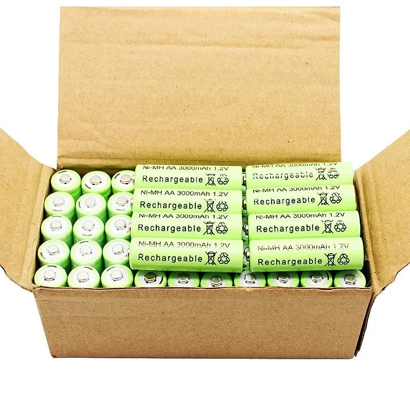 1.2V AA 3000mAh NiMH 1.2V Rechargeable Batteries Green Battery Garden Solar Lamp LED Flashlight Lantern Lamp Torch - Ontymer