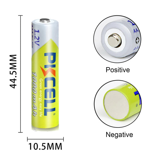 10PCS PKCELL 1.2v NI - MH AAA Battery 3A 1000MAH AAA Rechargeable Battery aaa nimh battery batteries rechargea for flashlight toys - Ontymer