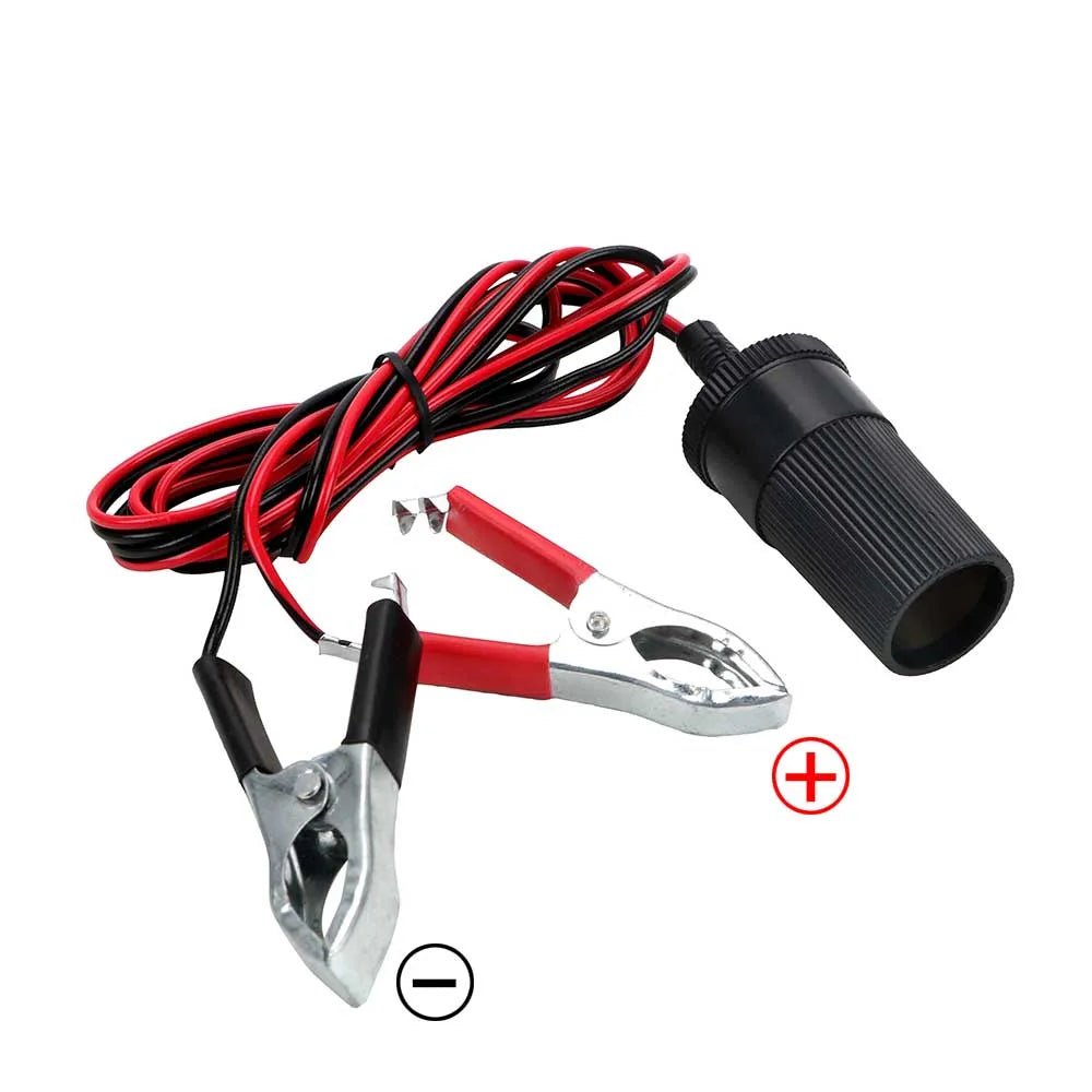 Car Accessories 12V 15A Female Batteries Socket Plug Car Battery Terminal Clamp Clip Cigarette Lighter Power Socket Adaptor - Ontymer