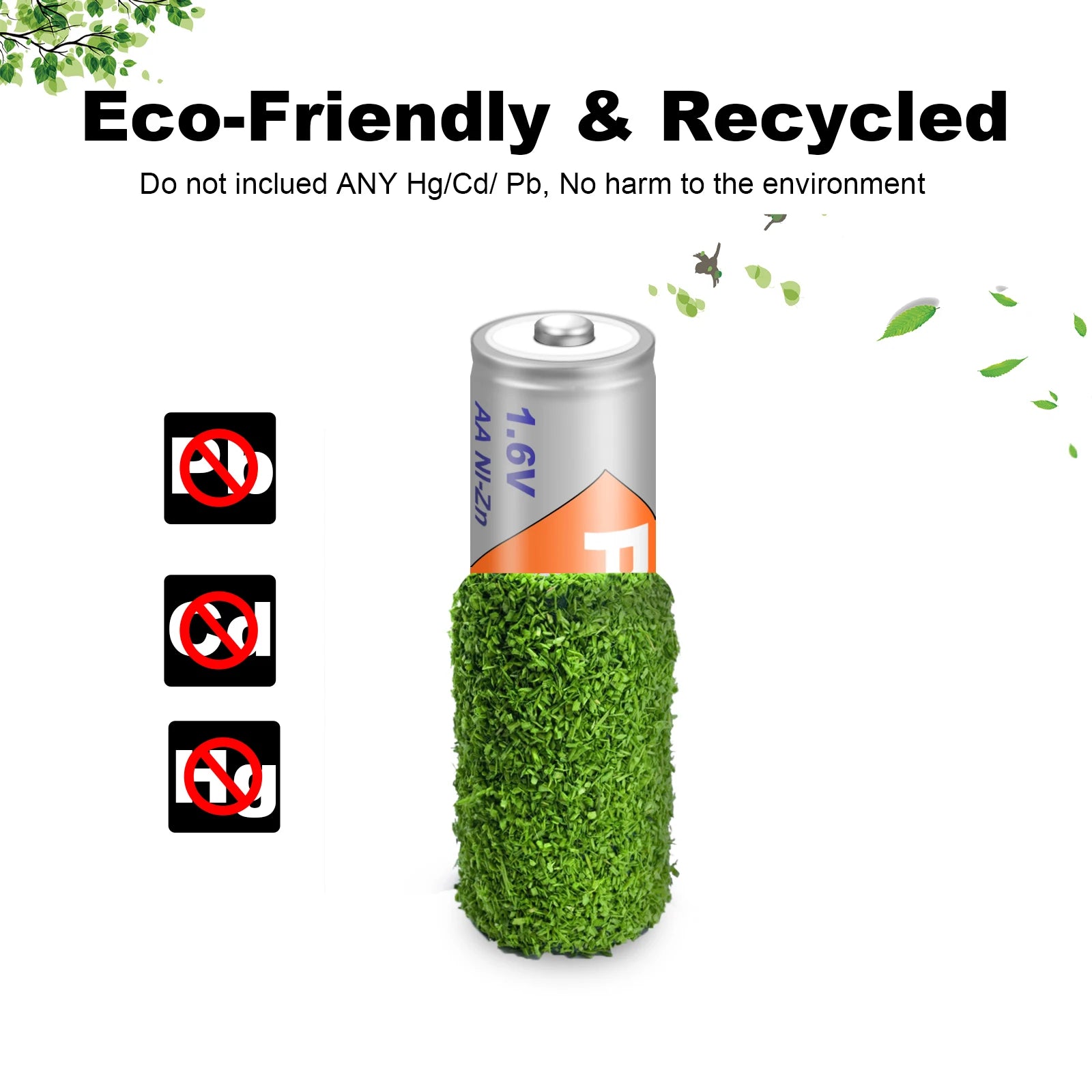 4PC PKCELL 2500mWh 1.6V Ni - Zn AA Rechargeable Batteries 2A AA NIZN Battery camera toys batteries With 1PC AA Battery Holder Box - Ontymer