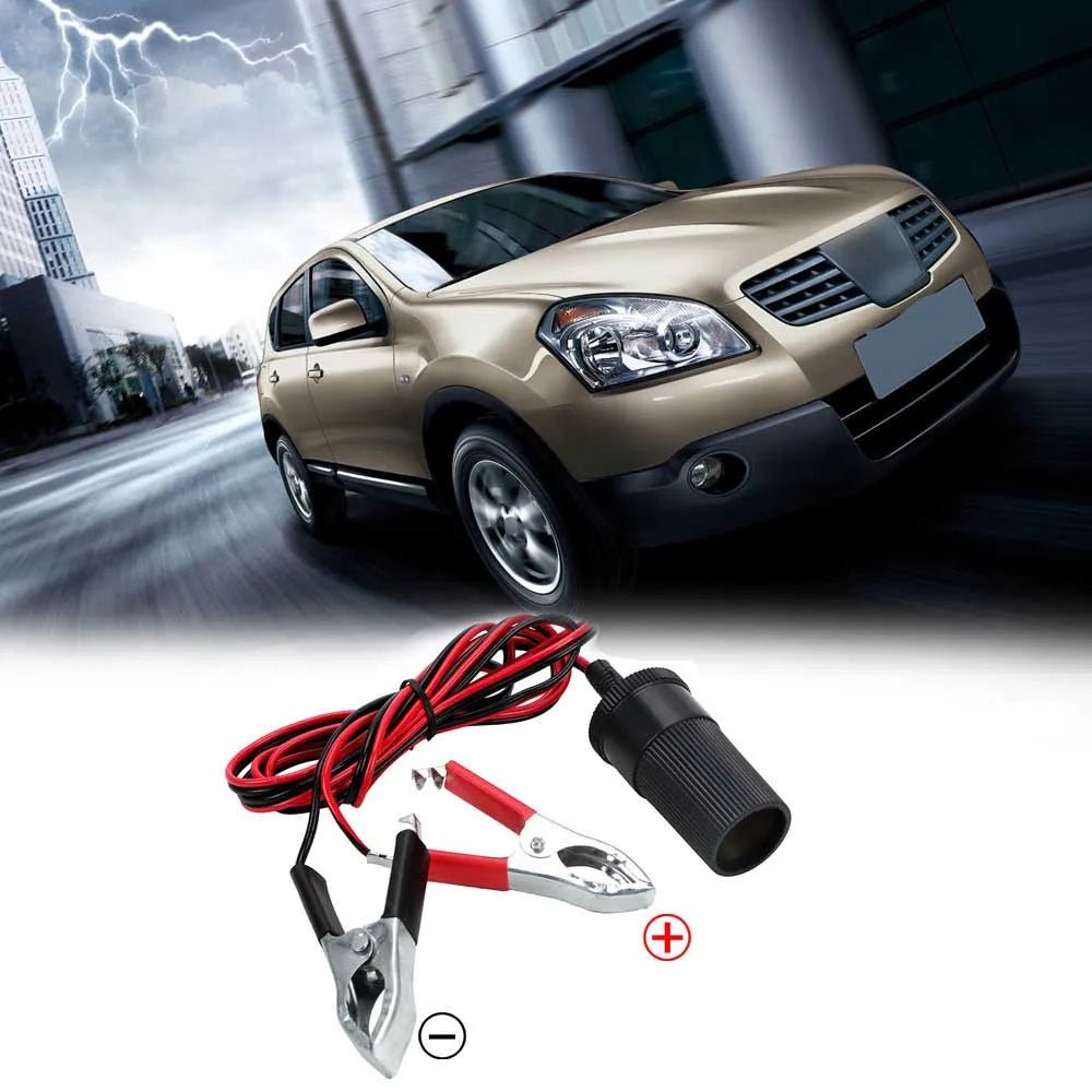 Car Accessories 12V 15A Female Batteries Socket Plug Car Battery Terminal Clamp Clip Cigarette Lighter Power Socket Adaptor - Ontymer
