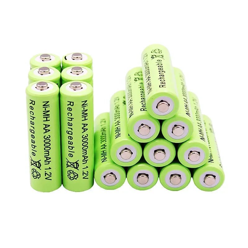 1.2V AA 3000mAh NiMH 1.2V Rechargeable Batteries Green Battery Garden Solar Lamp LED Flashlight Lantern Lamp Torch - Ontymer