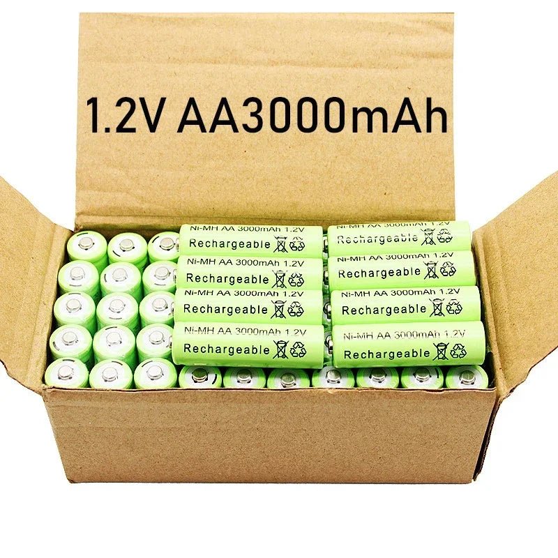 1.2V AA 3000mAh NiMH 1.2V Rechargeable Batteries Green Battery Garden Solar Lamp LED Flashlight Lantern Lamp Torch - Ontymer