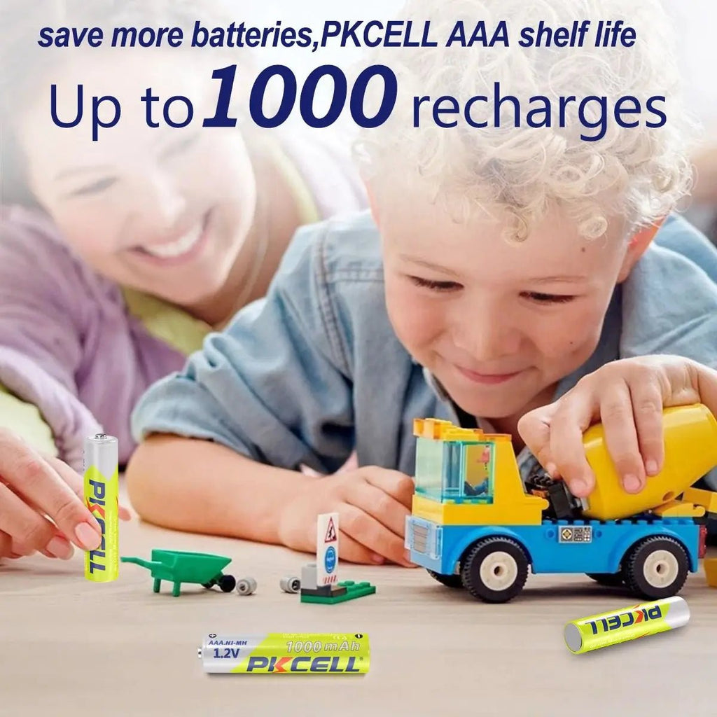 4/8PC PKCELL AAA NIMH Rechargeable Battery 3A 1000mah 1.2V NI - MH AAA Battery batteries Rechargeable aaa up to 1000circle times - Ontymer
