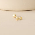 14K (58.5%) SOLID GOLD DOTTIE BOW TIE PIERCING - Ontymer