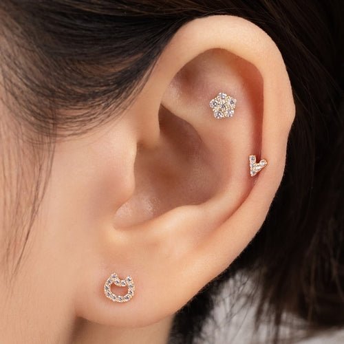 14K (58.5%) SOLID GOLD CATTIE PIERCING - Ontymer