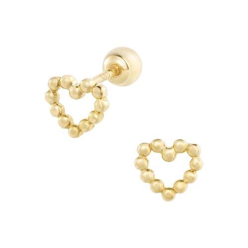 14K (58.5%) SOLID GOLD DOTTIE HEART PIERCING - Ontymer