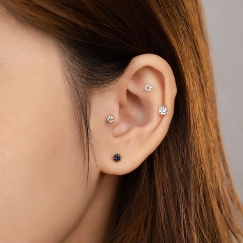 14K (58.5%) SOLID GOLD 6 PRONG PIERCING - Ontymer