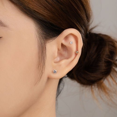 14K (58.5%) SOLID GOLD 6 PRONG PIERCING - Ontymer