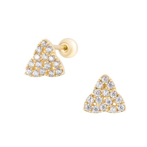 14K (58.5%) SOLID GOLD BRILLIANT TRIQUETRA PIERCING - Ontymer