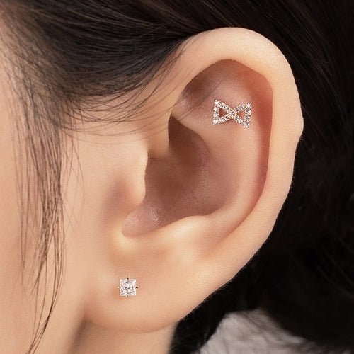 14K (58.5%) SOLID GOLD SQUARE CUBIC PIERCING - Ontymer