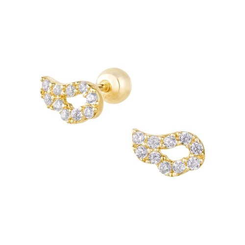 14K (58.5%) SOLID GOLD ANGELIC WING PIERCING - Ontymer