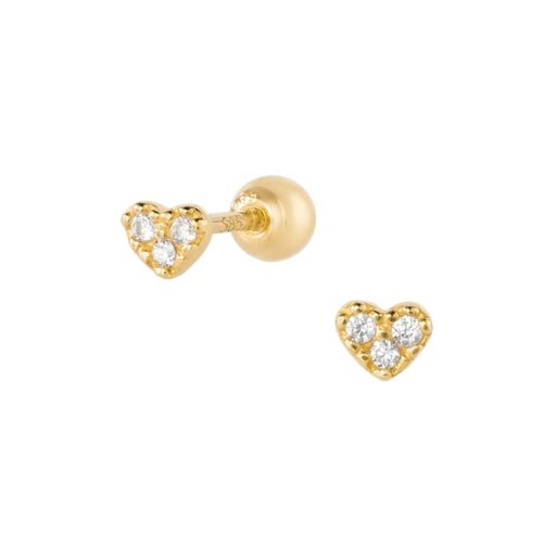 14K (58.5%) SOLID GOLD MINI HEART PIERCING - Ontymer