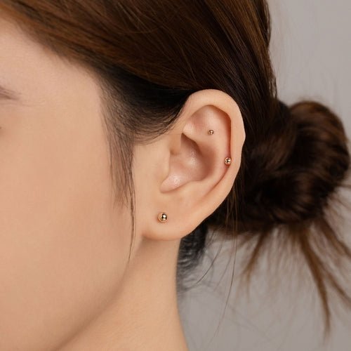 14K (58.5%) SOLID GOLD BALL PIERCING - Ontymer