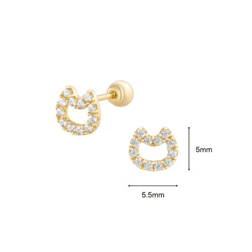 14K (58.5%) SOLID GOLD CATTIE PIERCING - Ontymer