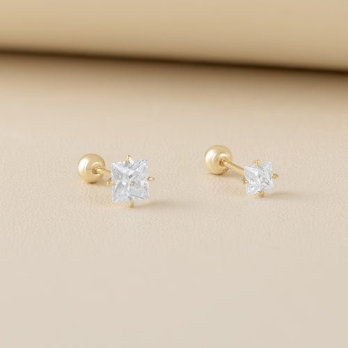 14K (58.5%) SOLID GOLD SQUARE CUBIC PIERCING - Ontymer