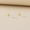 14K (58.5%) SOLID GOLD SQUARE CUBIC PIERCING - Ontymer