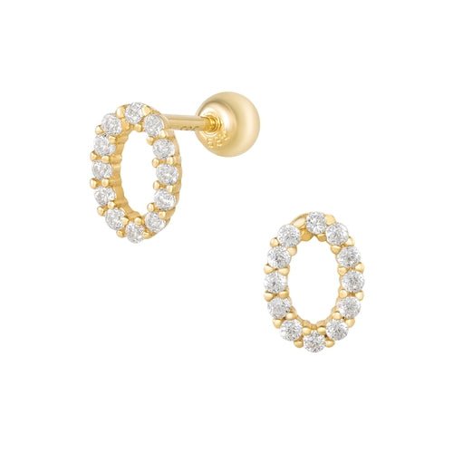 14K (58.5%) SOLID GOLD OVAL PIERCING - Ontymer
