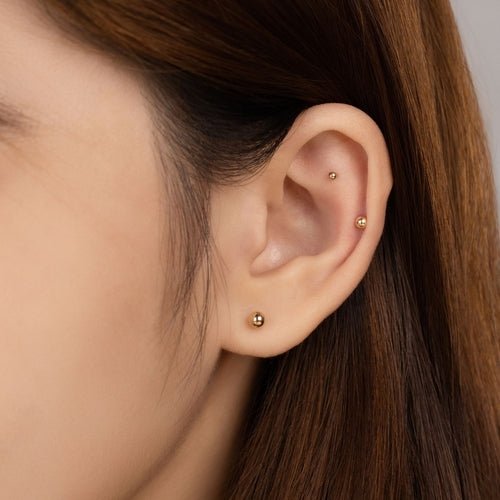 14K (58.5%) SOLID GOLD BALL PIERCING - Ontymer