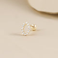 14K (58.5%) SOLID GOLD OVAL PIERCING - Ontymer