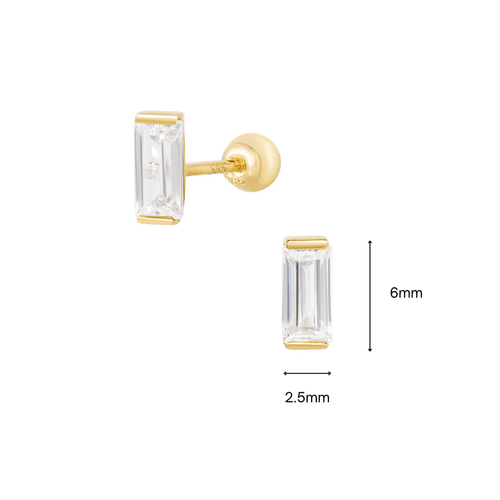 14K (58.5%) SOLID GOLD RECTANGLE PIERCING - Ontymer