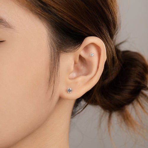 14K (58.5%) SOLID GOLD 6 PRONG PIERCING - Ontymer