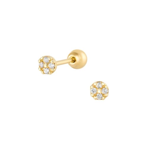 14K (58.5%) SOLID GOLD TINY CIRCLE PIERCING - Ontymer