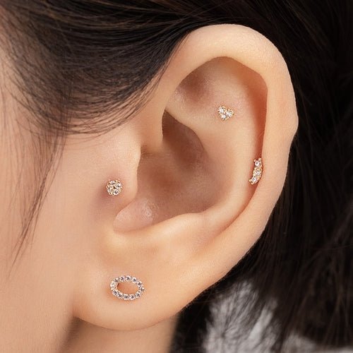 14K (58.5%) SOLID GOLD MINI HEART PIERCING - Ontymer