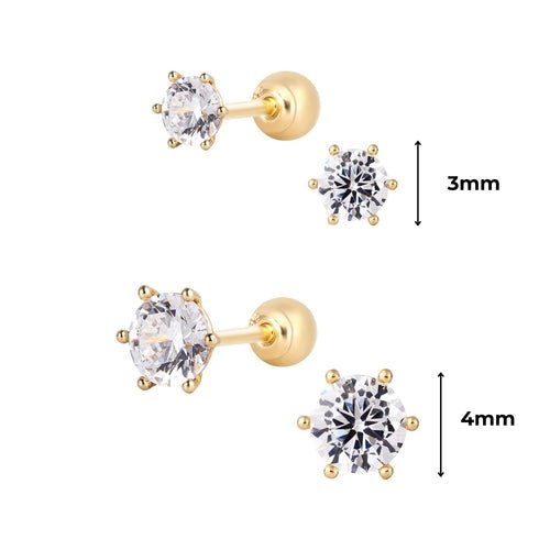 14K (58.5%) SOLID GOLD 6 PRONG PIERCING - Ontymer