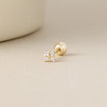 14K (58.5%) SOLID GOLD TINY SQUARE PIERCING - Ontymer