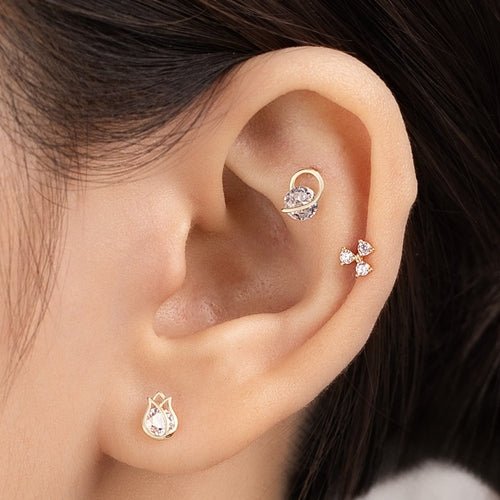 14K (58.5%) SOLID GOLD BELLAROSE PIERCING - Ontymer