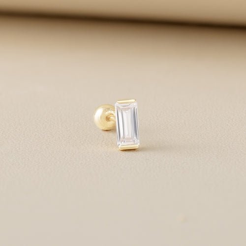 14K (58.5%) SOLID GOLD RECTANGLE PIERCING - Ontymer
