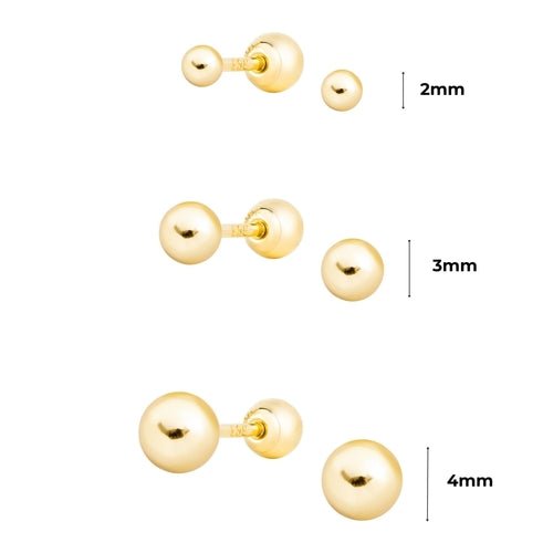 14K (58.5%) SOLID GOLD BALL PIERCING - Ontymer