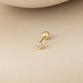 14K (58.5%) SOLID GOLD TINY CIRCLE PIERCING - Ontymer