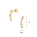 14K (58.5%) SOLID GOLD XAVIA PIERCING - Ontymer