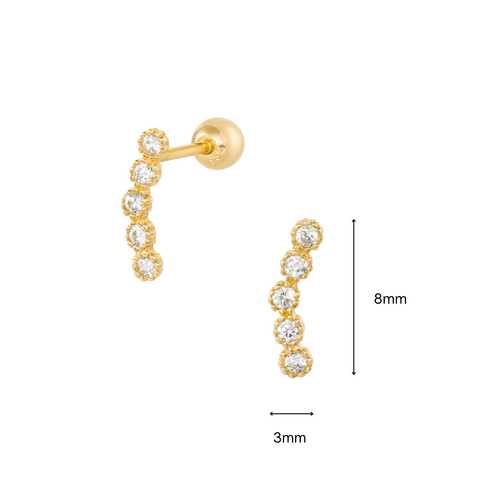 14K (58.5%) SOLID GOLD XAVIA PIERCING - Ontymer