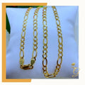14K Real Solid Gold Chain - Mens Solid Figaro Chain 24” 4.7MM Width - Ontymer